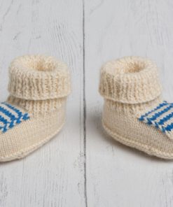 Lily Lamb Booties in Blue