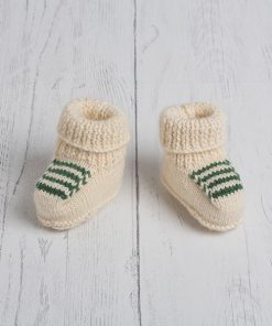 Lily Lamb Baby Booties Green